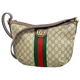 Gucci-Gucci Ophidia Shoulder Bag-Brown,Beige