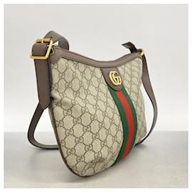 Gucci-Gucci Ophidia Shoulder Bag-Brown,Beige