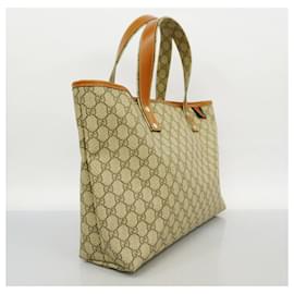 Gucci-Gucci Tote Bag GG Supreme Sherry Line-Brown