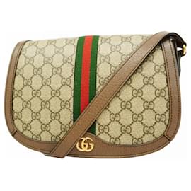 Gucci-Gucci Ophidia Shoulder Bag-Brown
