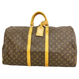 Louis Vuitton-Louis Vuitton Monogram Keepall 55 Boston Bag-Brown