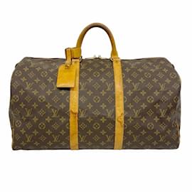 Louis Vuitton-Louis Vuitton Boston Bag Monogram Keepall 50-Brown