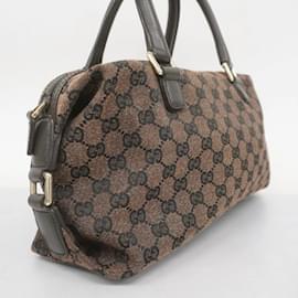 Gucci-Gucci Handbag GG Canvas 272375-Brown