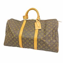 Louis Vuitton-Louis Vuitton Monogram Keepall 50 Boston Bag-Brown