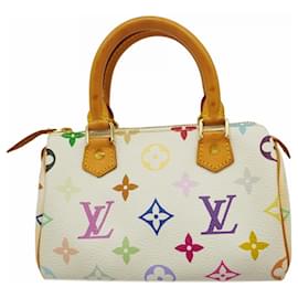 Louis Vuitton-Louis Vuitton Monogram Multicolor Mini Speedy Handbag-White