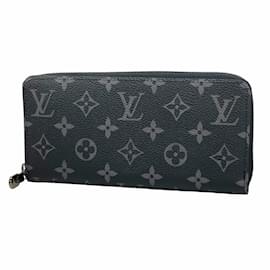 Louis Vuitton-Louis Vuitton Long Wallet Monogram Eclipse-Brown,Black