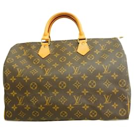 Louis Vuitton-Louis Vuitton Monogram Speedy 35 Handbag-Brown