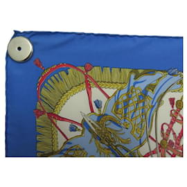 Hermès-HERMES SCARF CAPARACONS FROM FRANCE AND INDIA 90 SQUARE SILK SCARF-Blue