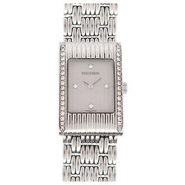 RELÓGIO BOUCHERON REFLET 32 MM QUARTZ AÇO & DIAMANTES AÇO Prata