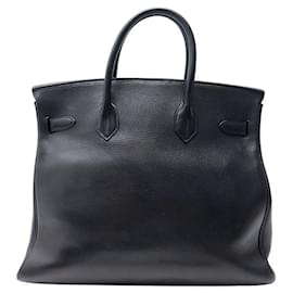 Hermès-SAC A MAIN HERMES BIRKIN HAUT A COURROIE HAC 32 1986 EN CUIR GRAINE NOIR HANDBAG-Noir