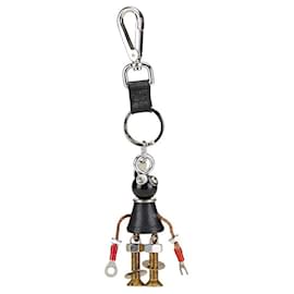 Prada-Prada Robot Saffiano Charm Keychain-Black