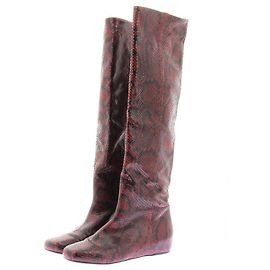 Botas LONGCHAMP T.EU 40.5 Cuero Roja