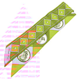 Hermès-Hermes Twilly Colliers et Chiens Scarf-Multiple colors,Orange