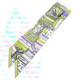 Hermès-Hermes Twilly RAYURES D'ETE Scarf-White,Multiple colors