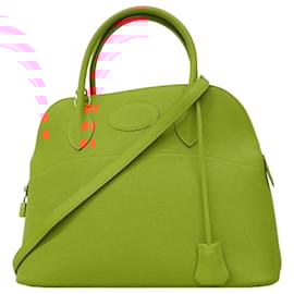 Hermès-Sac à main Hermes Bolide 31 en cuir Togo orange-Orange