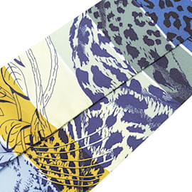 Hermès-Hermes Twilly Jungle Love Rainbow Scarf-Multiple colors,Khaki,Navy blue