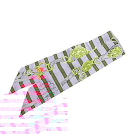 Hermès-Foulard BRIDES de GALA Hermes Twilly-Rose,Rouge,Multicolore