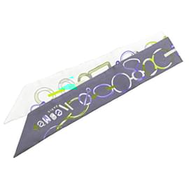 Hermès-Hermes Twilly Do Re Boucles Scarf-White,Multiple colors,Green
