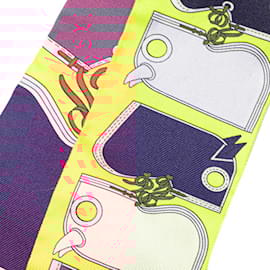 Hermès-Hermes Twilly Camails Scarf-Multiple colors,Purple,Yellow