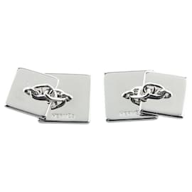 Hermès-Abotoaduras de metal preto Hermes-Preto