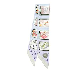 Hermès-Hermes Twilly HERMES STORY Scarf Muffler-Pink,Multiple colors,Light blue
