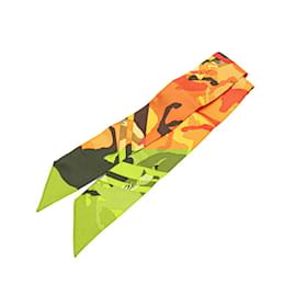 Hermès-Foulard Cheval Twilly Hermes-Multicolore,Orange