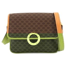 Céline-Celine Macadam Shoulder Bag-Brown