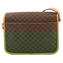 Céline-Celine Macadam Shoulder Bag-Brown