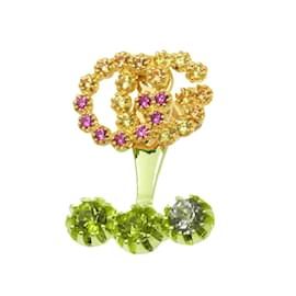 Gucci-Gucci GG Running Drop Earrings in 18K Yellow Gold with Sapphire-Yellow