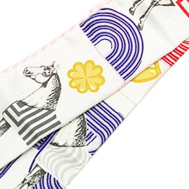 Hermès-Hermes Twilly Garde Robe Pop Scarf-White,Multiple colors