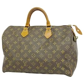 Louis Vuitton-Louis Vuitton Monogram Speedy 35 Handbag-Brown