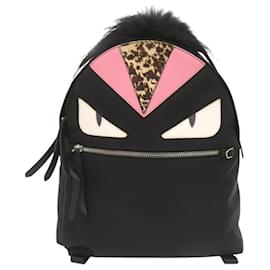 Fendi-Sac à dos Monstre Bag Bugs de Fendi-Noir,Rose,Blanc