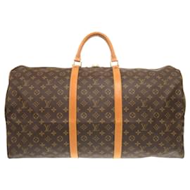 Louis Vuitton-Louis Vuitton Keepall 60 Monogram Boston Bag-Brown,Monogram