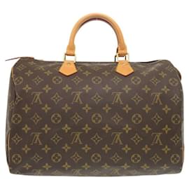 Louis Vuitton-Louis Vuitton Speedy 35 Monogram Handbag-Brown,Monogram