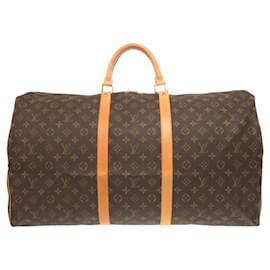 Louis Vuitton-Louis Vuitton Keepall 60 Monogram Boston Bag-Brown,Monogram