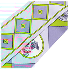 Hermès-Hermes Twilly Colliers et Chiens Scarf-Multiple colors,Light blue