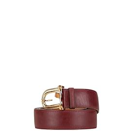 Hermès-Hermes Box Calf Leather Belt-Brown,Red