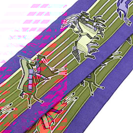Hermès-Hermes Twilly Pani La Shar Pawnee Chief Scarf-Red,Multiple colors,Purple