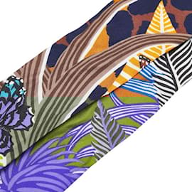 Hermès-Hermes Twilly Jaguar Quetzal Scarf-Multiple colors,Light blue