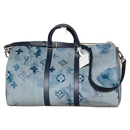 Louis Vuitton Keepall Bandoulière 50 – Collection Virgil Abloh, Édition limitée 2021 Bleu clair