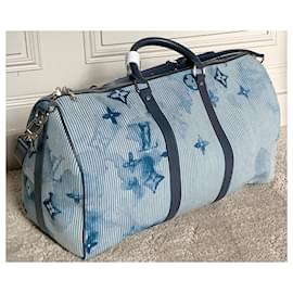 Louis Vuitton-Louis Vuitton Keepall Bandoulière 50 – Virgil Abloh Collection, Limited Edition 2021-Light blue