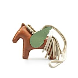 Hermès-Hermes Rodeo PM Pegasus Charm Bag-Golden,Light green