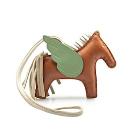 Hermès-Hermes Rodeo PM Pegasus Charm Bag-Golden,Light green