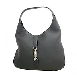 Gucci-Gucci Black Leather Shoulder Bag-Black