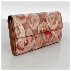 Louis Vuitton-Louis Vuitton Long Wallet Vernis Ikat Flower Portefeuille Sarah M90023-Pink