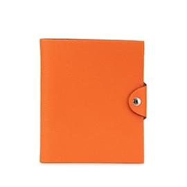 Hermès-Hermes Ulysse PM Diary Cover in Orange Poppy-Orange