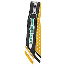 Hermès-Hermes Twilly Grand Tralala Scarf-Black,Multiple colors