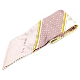 Hermès-Hermes Twilly LES VOITURES A TRANSFORMATION Scarf-Pink,Multiple colors