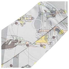 Hermès-Hermes Twilly Ex-Libris Les Parisiennes Scarf-Brown,Multiple colors
