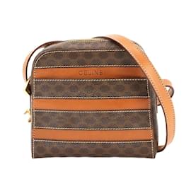 Céline-Celine Macadam Shoulder Bag-Brown